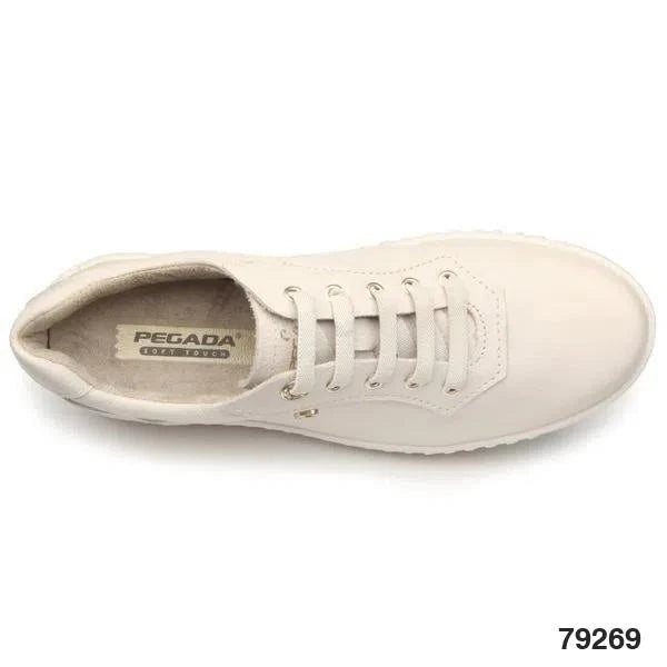 SAPATILHA ELÁSTICA COURO BRANCO